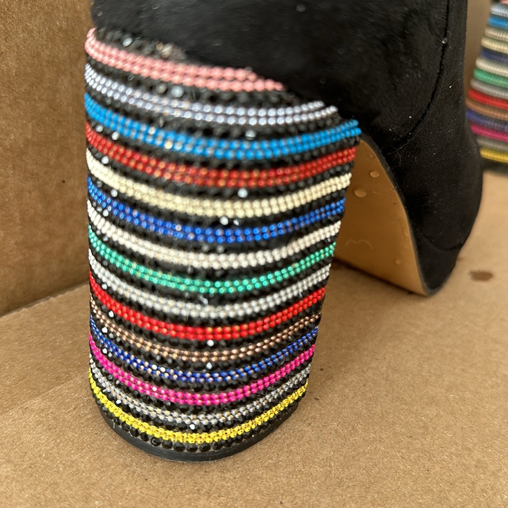 Betsey Johnson colorful heel boots